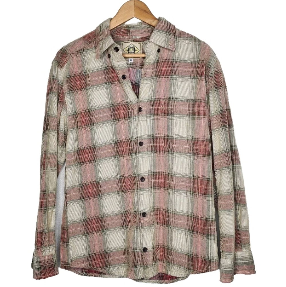 Scully Corduroy Plaid Shirt in Vintage Red Size M